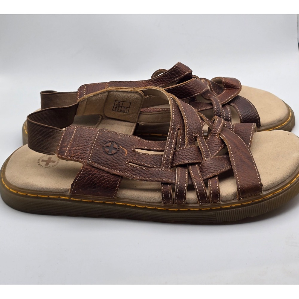 Vintage Y2K Dr. Martens Lula Fisherman Sandals Brown Leather Mens 11 Rare Chunky - Picture 3 of 12